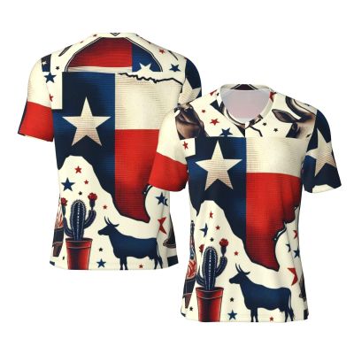 Stylish Athletic Sports Jersey Texas-The-Long-Star-Flag Men's Rugby Jersey Small