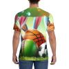 Stylish Athletic Sports Jersey Easter-Rabbit-Ears-Balls Men's Rugby Jersey X-Large Black view 4