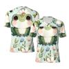 Stylish Athletic Sports Jersey Playful-Frogs-Flowers Men's Rugby Jersey 4X-Large view 1
