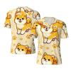 Stylish Athletic Sports Jersey Shiba-Inu-Puppy Men's Rugby Jersey X-Large Black view 1