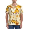 Stylish Athletic Sports Jersey Shiba-Inu-Puppy Men's Rugby Jersey X-Large Black view 4