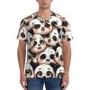 Stylish Athletic Sports Jersey Cute-Pandas Men's Rugby Jersey X-Large Black view 2
