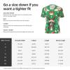 Stylish Athletic Sports Jersey Christmas-Dogs-Santa-Hats Men's Rugby Jersey 4X-Large Black view 3