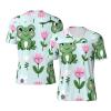 Stylish Athletic Sports Jersey Green-Frogs-Flowers Men's Rugby Jersey 4X-Large view 1