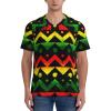 Stylish Athletic Sports Jersey Zigzag-Rasta-Thin-Line Men's Rugby Jersey X-Large Black view 2