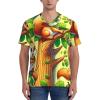 Stylish Athletic Sports Jersey Cute-Cartoon-Squirrel-On-Tree Men's Rugby Jersey Medium Black view 2