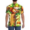 Stylish Athletic Sports Jersey Cute-Cartoon-Squirrel-On-Tree Men's Rugby Jersey Medium Black view 4