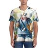 Stylish Athletic Sports Jersey Easter-Rabbit-Nurse Men's Rugby Jersey Xx-Large Black view 3