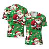 Stylish Athletic Sports Jersey Christmas-Santa-Claus-Deer Men's Rugby Jersey 4X-Large Black