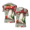 Stylish Athletic Sports Jersey Mushroom-Snail-Lover Men's Rugby Jersey Small Black view 1