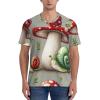 Stylish Athletic Sports Jersey Mushroom-Snail-Lover Men's Rugby Jersey Small Black view 2