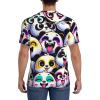 Stylish Athletic Sports Jersey Colorful-Panda-Joy Men's Rugby Jersey 4X-Large view 4