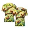 Stylish Athletic Sports Jersey Squirrel-On-Tree-Oil-Painting Men's Rugby Jersey X-Large Black view 1