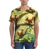 Stylish Athletic Sports Jersey Squirrel-On-Tree-Oil-Painting Men's Rugby Jersey X-Large Black view 2