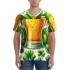 Stylish Athletic Sports Jersey St-Patricks-Shamrock-Beer Men's Rugby Jersey Large view 3