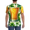 Stylish Athletic Sports Jersey St-Patricks-Shamrock-Beer Men's Rugby Jersey Large view 4