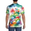 Stylish Athletic Sports Jersey Easter-Rabbit-Eggs-Painting Men's Rugby Jersey X-Large Black view 4