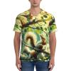 Stylish Athletic Sports Jersey Cute-Squirrel-On-Tree Men's Rugby Jersey 4X-Large Black view 2