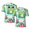 Stylish Athletic Sports Jersey Kawaii-Frog-Flowers Men's Rugby Jersey Small view 1