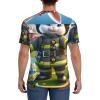 Stylish Athletic Sports Jersey Easter-Rabbit-Firefighter-Eggs Men's Rugby Jersey Large Black view 4