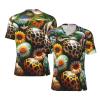 Stylish Athletic Sports Jersey Easter-Eggs-Floral-Animal Men's Rugby Jersey 3X-Large Black view 1