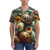 Stylish Athletic Sports Jersey Easter-Eggs-Floral-Animal Men's Rugby Jersey 3X-Large Black view 4