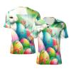 Stylish Athletic Sports Jersey Watercolor-Easter-Rabbit-Eggs Men's Rugby Jersey Large Black view 1