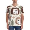 Stylish Athletic Sports Jersey Adorable-Hedgehogs-Forest Men's Rugby Jersey Large view 2