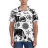 Stylish Athletic Sports Jersey Siberian-Husky-Snowflakes Men's Rugby Jersey 4X-Large Black view 3
