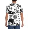 Stylish Athletic Sports Jersey Siberian-Husky-Snowflakes Men's Rugby Jersey 4X-Large Black view 4