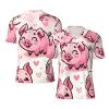 Stylish Athletic Sports Jersey Adorable-Pig Men's Rugby Jersey Large Black view 1