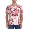 Stylish Athletic Sports Jersey Adorable-Pig Men's Rugby Jersey Large Black view 4