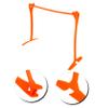 COOLHIYA Adjustable Agility Hurdles for Soccer Training Speed Hurdles for Boys and Girls Multi-Functional Practice Equipment for Agility and Skill Development Orange view 3