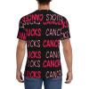 Stylish Athletic Sports Jersey Cancer-Sucks-Breast-Awareness Men's Rugby Jersey Medium Black view 4