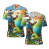 Stylish Athletic Sports Jersey Easter-Rabbit-Eggs-Electrician Men's Rugby Jersey 3X-Large Black view 1