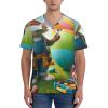 Stylish Athletic Sports Jersey Easter-Rabbit-Eggs-Electrician Men's Rugby Jersey 3X-Large Black view 4