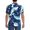 Stylish Athletic Sports Jersey Cute-Narwhal-Blue-Shining Men's Rugby Jersey 4X-Large view 4