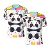 Stylish Athletic Sports Jersey Adorable-Pandas-Colorful-Balloons Men's Rugby Jersey 4X-Large view 1