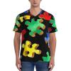 Stylish Athletic Sports Jersey Autism-Awareness-Colorful-Puzzle Men's Rugby Jersey Xx-Large view 2