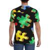 Stylish Athletic Sports Jersey Autism-Awareness-Colorful-Puzzle Men's Rugby Jersey Xx-Large view 4