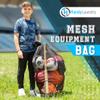 Handy Laundry Mesh Ball Bag 30x40 In - Up to 15 Balls, Large Capacity Sports Equipment Sack with Adjustable Shoulder Strap & Drawstring Closure - Durable Mesh for Soccer, Basketball & More (Black) view 2