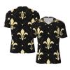 Stylish Athletic Sports Jersey Fleur-De-Lis-Gold Men's Rugby Jersey Xx-Large