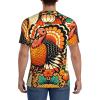 Stylish Athletic Sports Jersey Turkey-Pumpkin-Orange-Thanksgiving Men's Rugby Jersey 3X-Large view 4