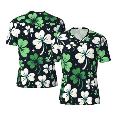 Stylish Athletic Sports Jersey St-Patricks-Shamrock Men's Rugby Jersey Medium