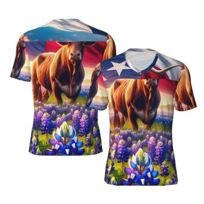 Stylish Athletic Sports Jersey Texas-Bluebonnets Men's Rugby Jersey Small Black
