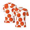 Stylish Athletic Sports Jersey Cartoon-Basketball-Ball Men's Rugby Jersey Medium Black