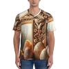 Stylish Athletic Sports Jersey Easter-Rabbit-Eggs-Cross Men's Rugby Jersey 4X-Large Black view 2