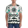 Stylish Athletic Sports Jersey Bohemia-Beach-Style Men's Rugby Jersey 3X-Large Black view 4