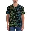 Stylish Athletic Sports Jersey Baphomet-Satanic-Goat-Gay-Rainbow Men's Rugby Jersey Medium view 3