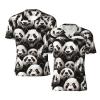 Stylish Athletic Sports Jersey Realistic-Pandas-Face-Joy Men's Rugby Jersey 3X-Large Black view 1